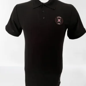 Polo Zwart Amca logo
