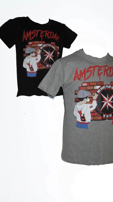 AMCA Graffiti Grijs Kids
