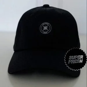 Classic cap zwart grijs logo