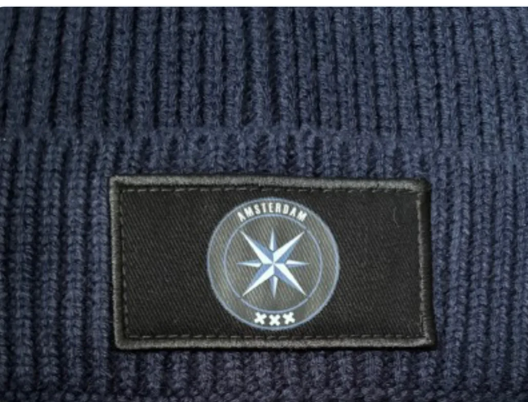 Casuals muts blauw