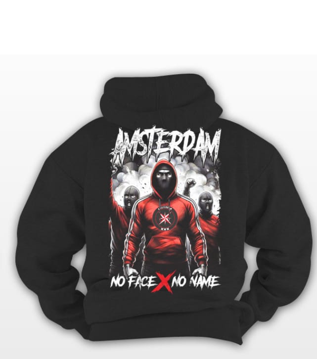 No face Hoodie zwart