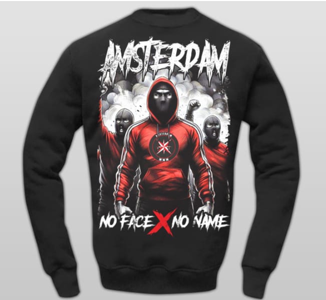No face sweater zwart