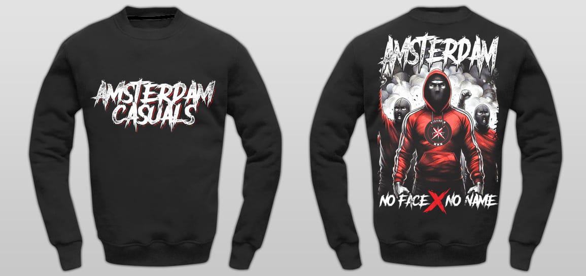 No face sweater zwart