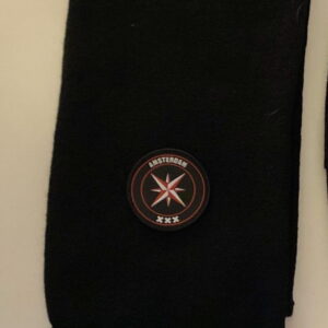 Casual scarf logo red black
